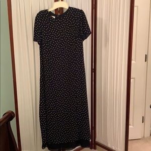 Polka dot,  black and white Dress